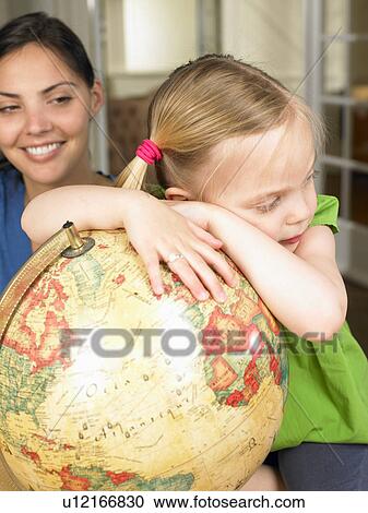 Mother and daughter exploring the world View Large Photo Image Stock Image - Mother and daughter exploring the world. Fotosearch
