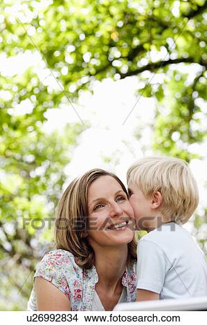Picture - Mother And Son. Fotosearch