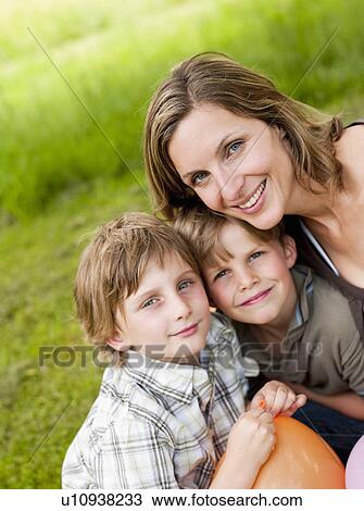 Mother With Two Sons View Large Photo Image Stock Image - Mother With Two Sons. Fotosearch