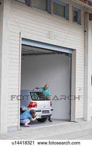 old man and young girl washing car View Large Photo Image Stock Image - old man and young girl washing car. Fotosearch