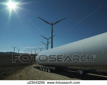 Part of wind turbine being transported View Large Photo Image Stock Photography - Part of wind turbine being transported. Fotosearch