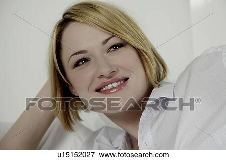 Stock Photo - Portrait of a woman.. Fotosearch