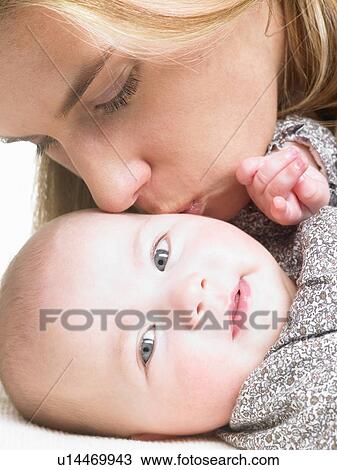 Portrait of mother and baby girl View Large Photo Image Stock Image - Portrait of mother and baby girl. Fotosearch