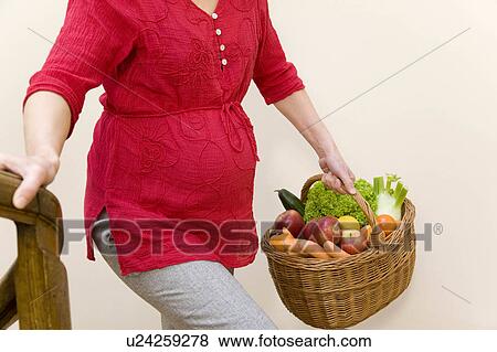 pregnant woman carrying fruit basket View Large Photo Image Stock Photo - pregnant woman carrying fruit basket. Fotosearch