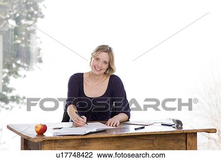 pregnant woman working in home office View Large Photo Image Stock Image - pregnant woman working in home office. Fotosearch