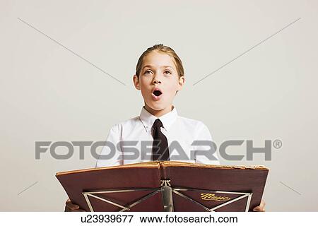 school girl singing View Large Photo Image Stock Photo - school girl singing. Fotosearch
