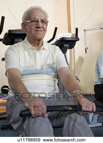 senior male training at gym View Large Photo Image Stock Photo - senior male training at gym. Fotosearch