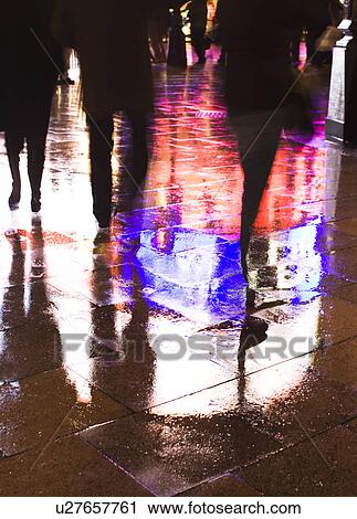 shadow people on rainy street View Large Photo Image Stock Image - shadow people on rainy street. Fotosearch