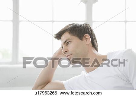 Side portrait of man. View Large Photo Image Stock Photography - Side portrait of man.. Fotosearch