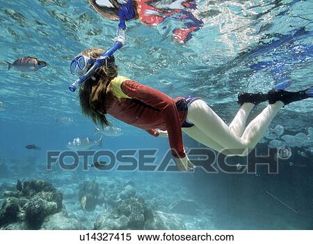 underwater shot of girl snorkeling View Large Photo Image Stock Photography - underwater shot of girl snorkeling. Fotosearch