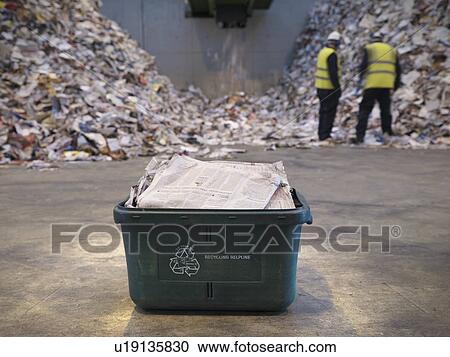 Stock Image - Waste Recycling Box In Plant. Fotosearch