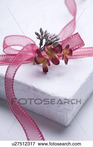 White wrapped present box View Large Photo Image Stock Photo - White wrapped present box. Fotosearch