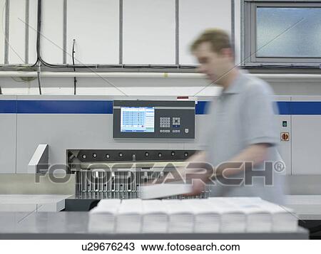 Worker With Printer View Large Photo Image Stock Image - Worker With Printer. Fotosearch