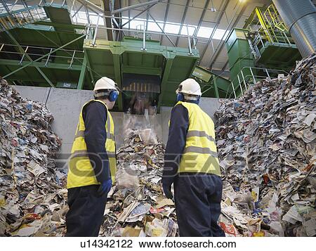 Workers In Recycle Plant View Large Photo Image Stock Image - Workers In Recycle Plant. Fotosearch