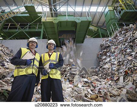 Workers In Recycle Plant View Large Photo Image Stock Image - Workers In Recycle Plant. Fotosearch