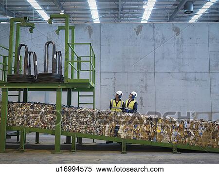 Workers In Recycle Plant View Large Photo Image Stock Photography - Workers In Recycle Plant. Fotosearch