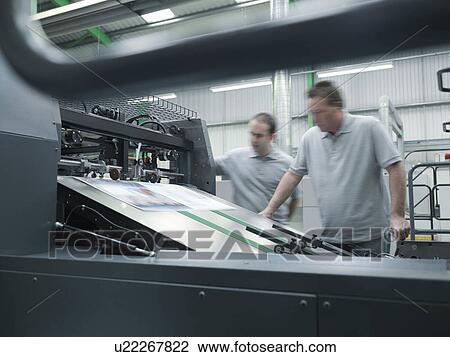 Workers Inspecting Printer View Large Photo Image Stock Image - Workers Inspecting Printer. Fotosearch