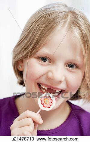 young girl with tooth gap View Large Photo Image Stock Image - young girl with tooth gap. Fotosearch