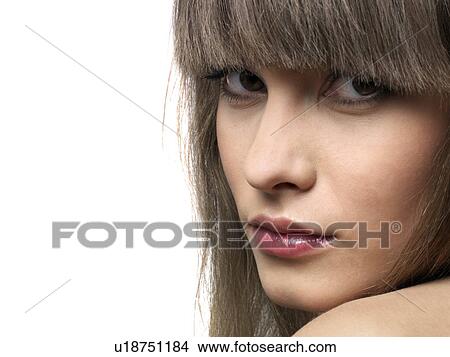 Young woman, close-up View Large Photo Image Picture - Young woman, close-up. Fotosearch