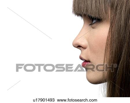 Young woman, close-up View Large Photo Image Stock Image - Young woman, close-up. Fotosearch