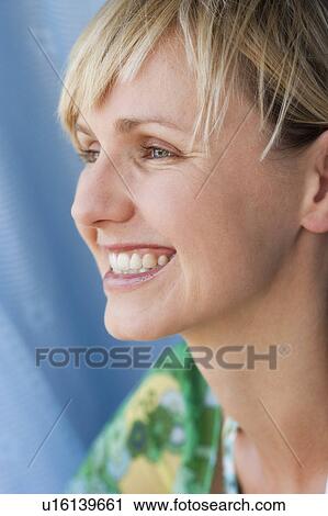 Young Woman Smiling Portrait View Large Photo Image Stock Image - Young Woman Smiling Portrait. Fotosearch