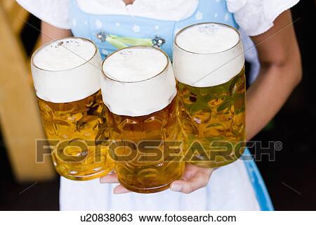 Young Woman With Glasses Beer Close Up View Large Photo Image Stock Image - Young Woman With Glasses Beer Close Up. Fotosearch