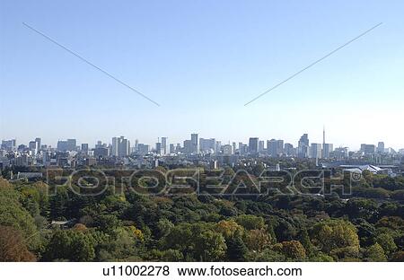 Aerial shot of Tokyo View Large Photo Image Stock Photo - Aerial shot of Tokyo. Fotosearch