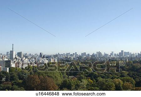Aerial shot of Tokyo View Large Photo Image Stock Photo - Aerial shot of Tokyo. Fotosearch