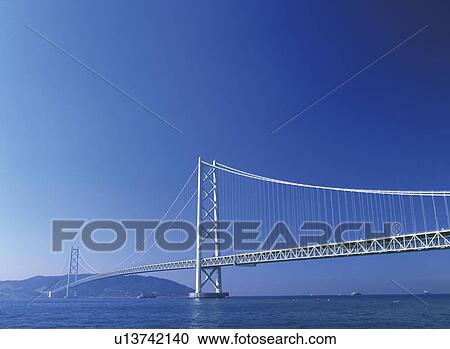 Akashikaikyo Bridge View Large Photo Image Stock Image - Akashikaikyo Bridge. Fotosearch