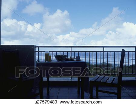 Stock Photo - Balcony and sea. Fotosearch