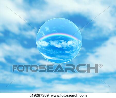 Ball floating in air, image of rainbow in the ball, computer graphic View Large Photo Image Stock Photo - Ball floating in air, image of rainbow in the ball, computer graphic. Fotosearch