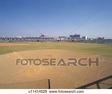Baseball field, Tokyo Prefecture, Honshu, Japan View Large Photo Image Stock Photo - Baseball field, Tokyo Prefecture, Honshu, Japan. Fotosearch