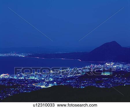 Beppu cityscape at night, Oita Prefecture, Kyushu, Japan View Large Photo Image Stock Image - Beppu cityscape at night, Oita Prefecture, Kyushu, Japan. Fotosearch