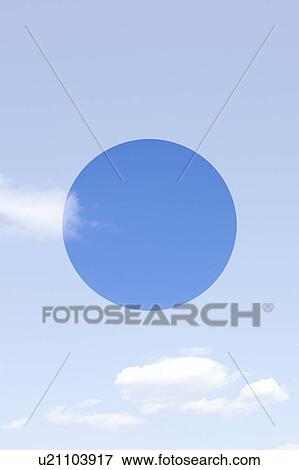 Blue Circle in Sky View Large Photo Image Stock Photo - Blue Circle in Sky. Fotosearch