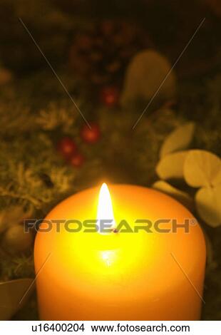 Burning candle, close up, long exposure View Large Photo Image Picture - Burning candle, close up, long exposure. Fotosearch