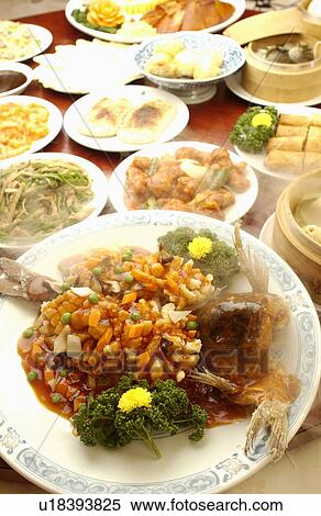 Chinese dishes on table View Large Photo Image Stock Photography - Chinese dishes on table. Fotosearch