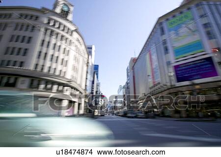 Cityscape, blurred motion, Tokyo prefecture, Japan View Large Photo Image Picture - Cityscape, blurred motion, Tokyo prefecture, Japan. Fotosearch