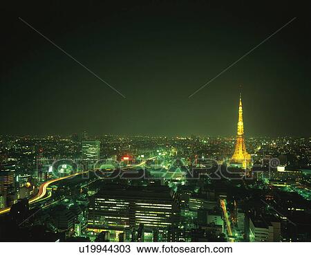 Cityscape in the night, long exposure, Tokyo prefecture, Japan View Large Photo Image Stock Image - Cityscape in the night, long exposure, Tokyo prefecture, Japan. Fotosearch