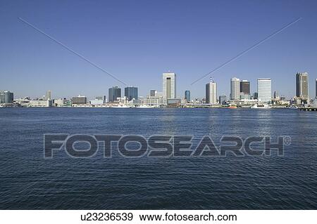 Cityscape under blue sky, Tokyo prefecture, Japan View Large Photo Image Stock Photo - Cityscape under blue sky, Tokyo prefecture, Japan. Fotosearch