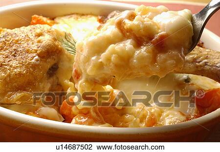 Close-up of chicken doria View Large Photo Image Stock Image - Close-up of chicken doria. Fotosearch
