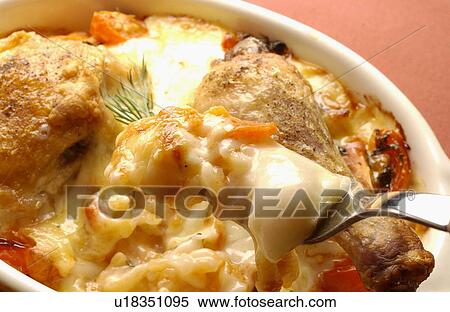 Close-up of chicken doria View Large Photo Image Stock Photography - Close-up of chicken doria. Fotosearch
