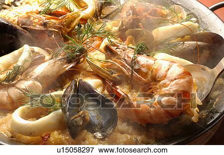Close-up of Paella View Large Photo Image Stock Photo - Close-up of Paella. Fotosearch