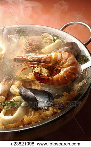 Close-up of Paella View Large Photo Image Stock Photo - Close-up of Paella. Fotosearch