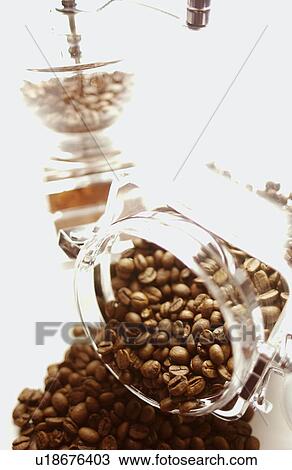 Coffee beans in bottle, white background View Large Photo Image Stock Image - Coffee beans in bottle, white background. Fotosearch