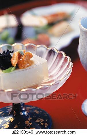 Cold bean curd on glass, close up View Large Photo Image Stock Photograph - Cold bean curd on glass, close up. Fotosearch
