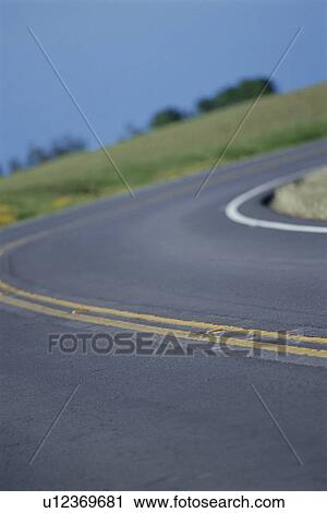 Stock Image - Curving road. Fotosearch