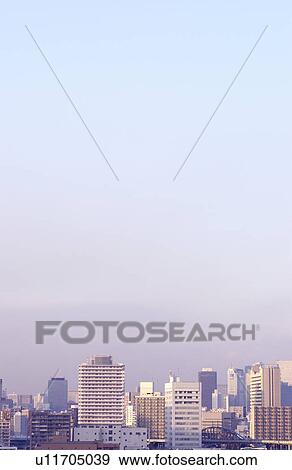 Down Town Tokyo Under Sky View Large Photo Image Stock Photo - Down Town Tokyo Under Sky. Fotosearch