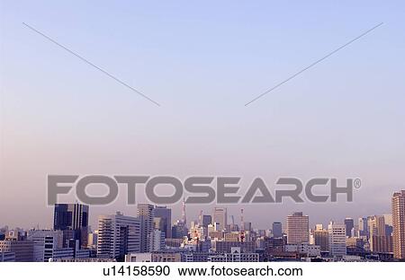 Down Town Tokyo Under Sunset View Large Photo Image Stock Image - Down Town Tokyo Under Sunset. Fotosearch