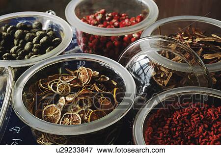 Dried foods and herbs View Large Photo Image Stock Photo - Dried foods and herbs. Fotosearch