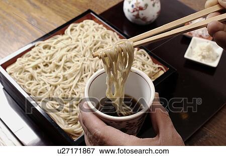 Eating handmade soba View Large Photo Image Stock Photo - Eating handmade soba. Fotosearch